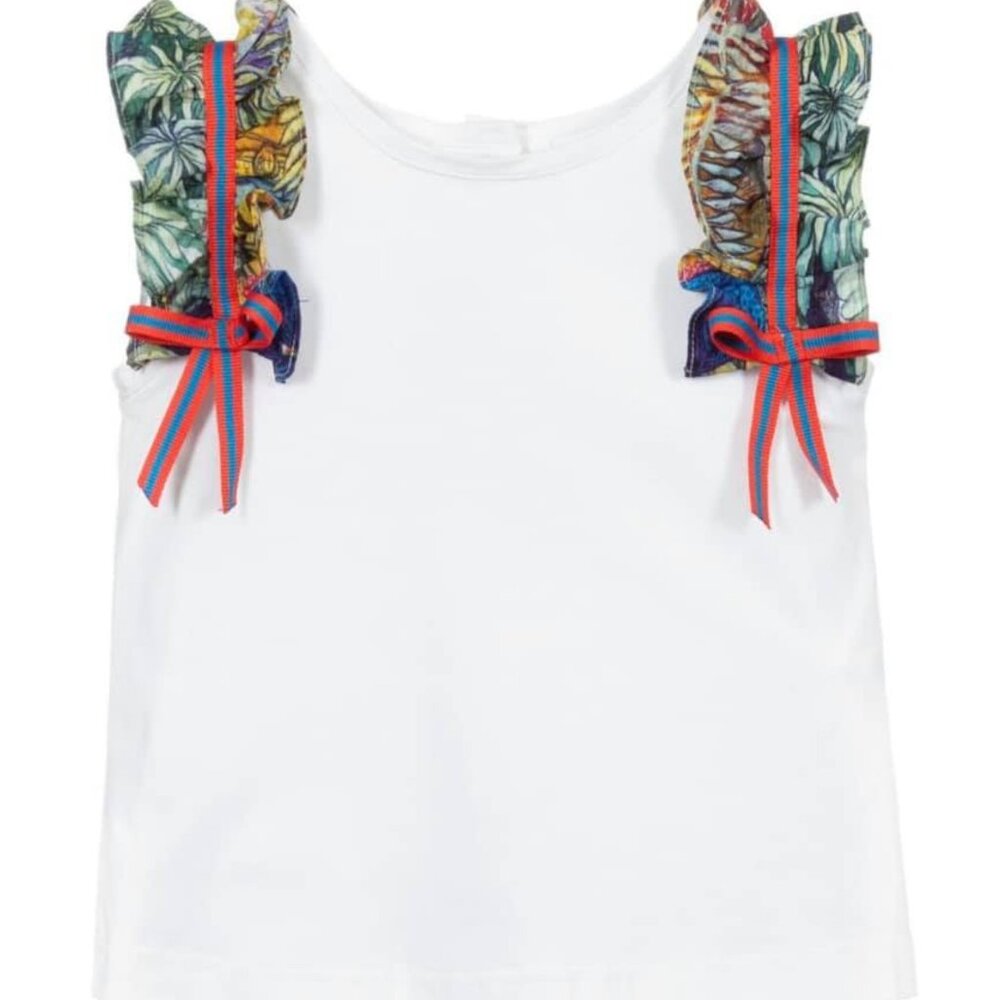 LITTLE GIRLS TROPICAL PRINT T-SHIRT ANALIA